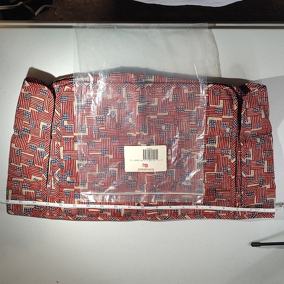 Longaberger Liner Collectors Club Flag Basket/Magazine Drop In, Has 8 Pockets - Picture 2 of 6
